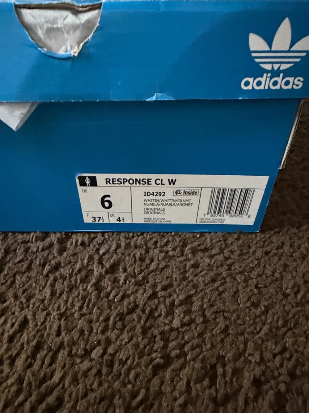 Adidas Response CL Women’s Cream/White Mesh Lace-Up Sneakers